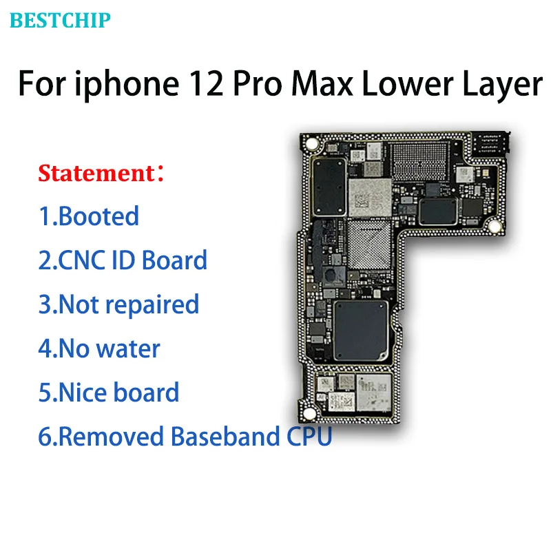 CNC CUT Motherboard For IPhone 12 Pro max Logic Board Polishing CPU AP RF Board for IPhone12  Switching CPU Baseband Cutting