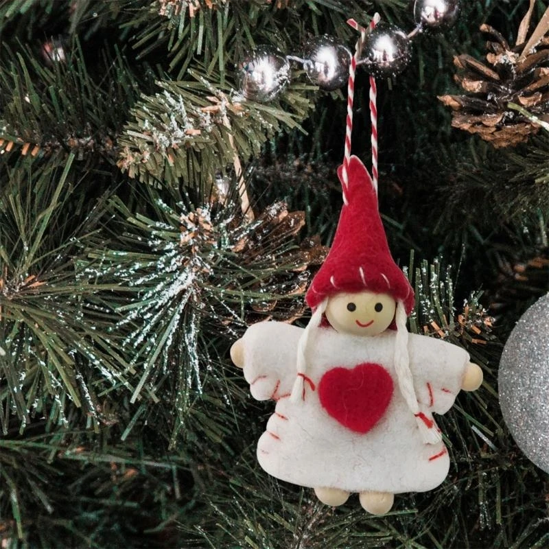 10 Pcs Dolls Ornaments Small Pendant Christmas Tree Hanging Decorations