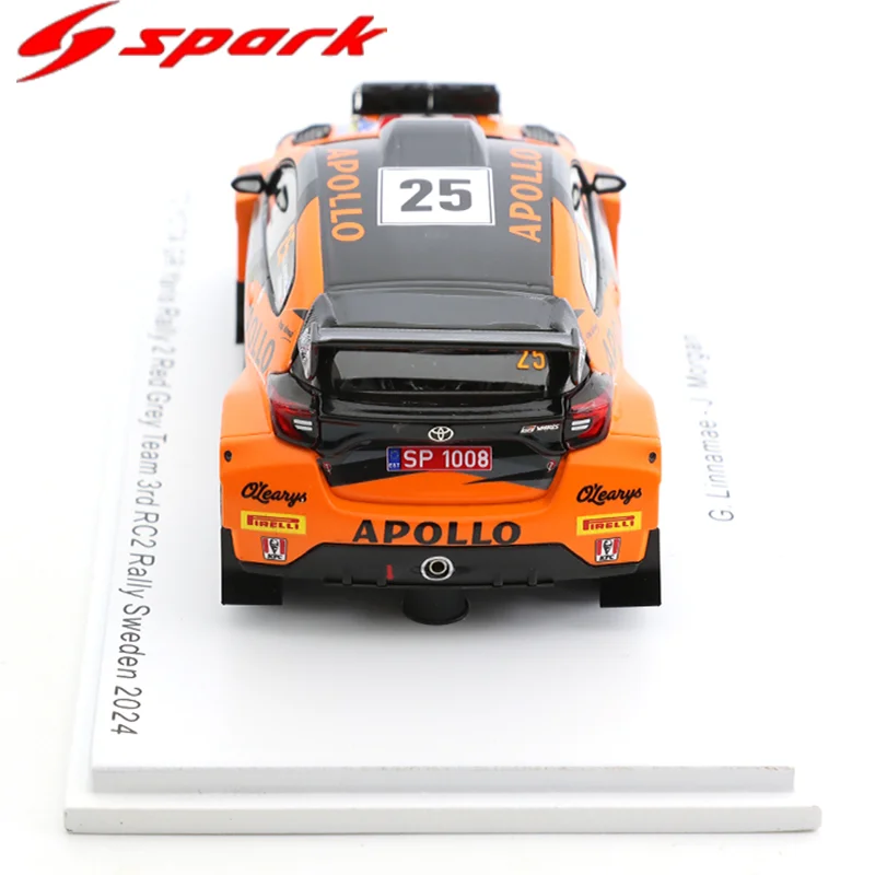 جديد في المخزون شرارة 1:43 تويوتا Gr يارس 25 رالي 2024 محاكاة نموذج سيارة مصغر من الراتنج مجموعة هدايا لعبة أطفال مخصصة