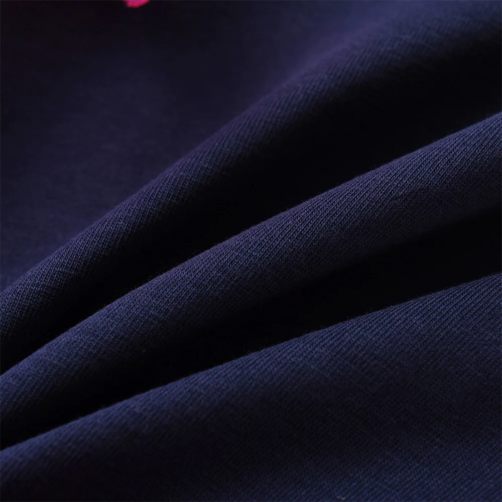 VIKITA Mädchen-Einhorn-Prinzessinnenkleid mit Flatterärmeln, Sommerkleid in Marineblau, für Kinder, Farbverlauf, gestuft, glitzernd, für Hochzeit, Party, elegantes, mehrlagiges Kleid – Detail 6