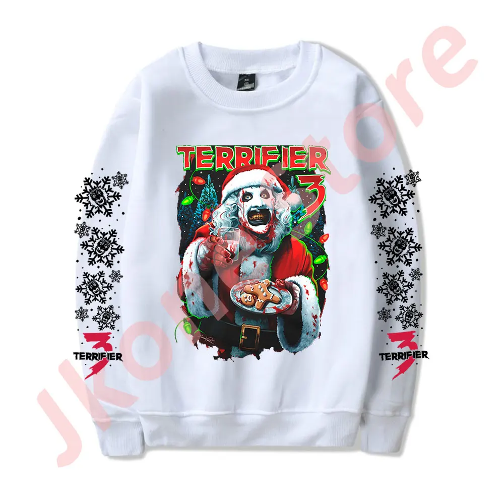 Terrifier Milk And Carnage Crewneck Sweatshirts Christmas Horror Movies Merch Cosplay Women Men Fashion Sweatshirts