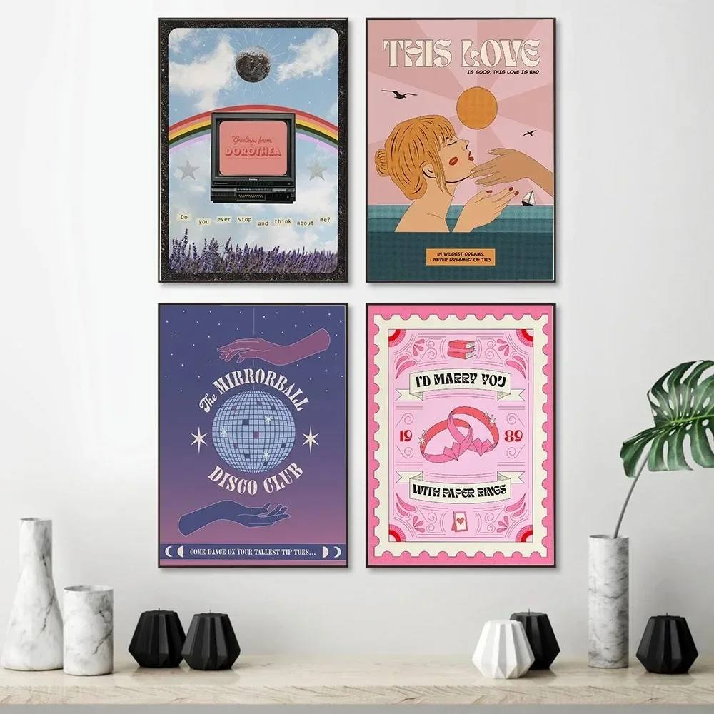 Canvas Painting Poster Print Scandinavian Minimalist Wall Art Taylor Swift Album Cover Home Bedroom Living Room Decoration - view 3
