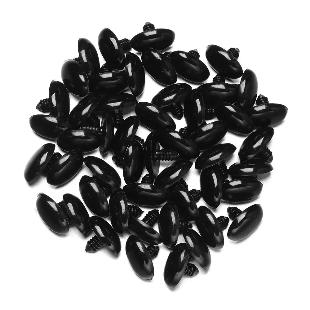 50/100pcs New Bear Buttons DIY Tool  Noses Dolls Accessories Oval Animal Noses Safety Parts