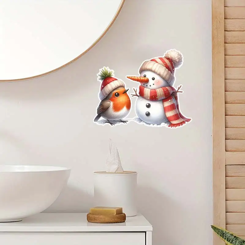 عيد الميلاد روبن الطيور الحيوان ملصقات جدار غرفة نوم الاطفال غرفة زخرفة خلفية جدارية الحيوانات ديكور المنزل الفينيل الشارات M1090