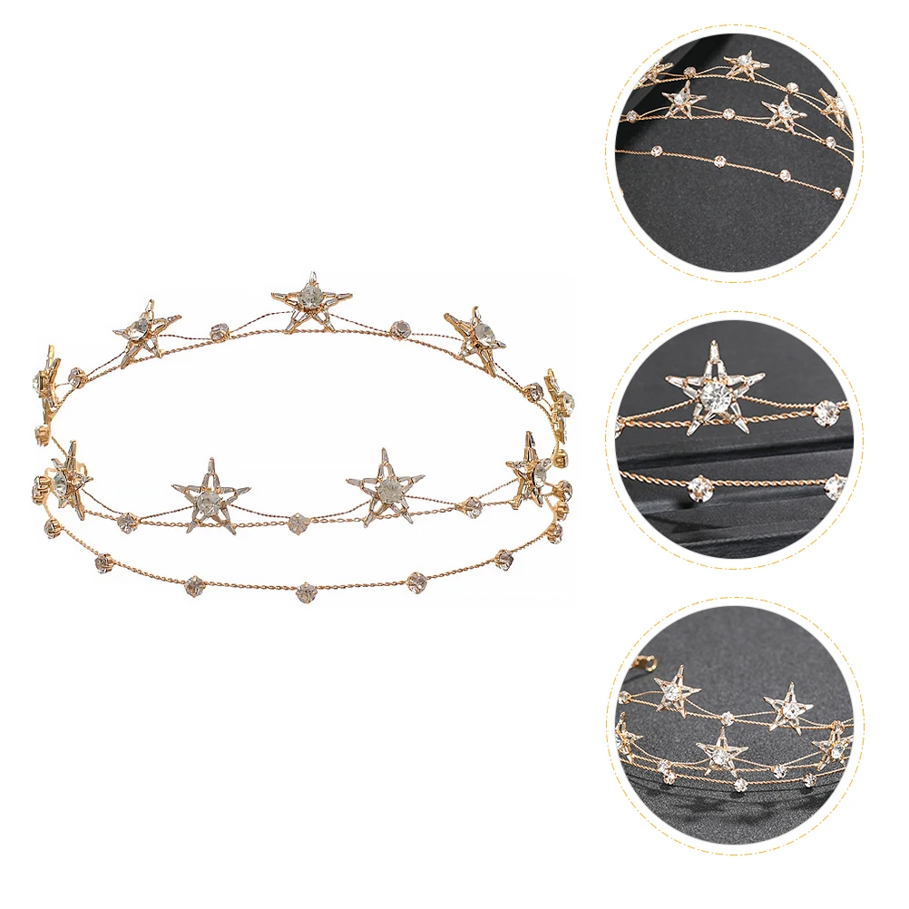 

1pc Crystal Headband Rhinestone Wedding Hair Accessory Elegant Bridal Headpiece Star Hairband For Women Prom Party DurABLE