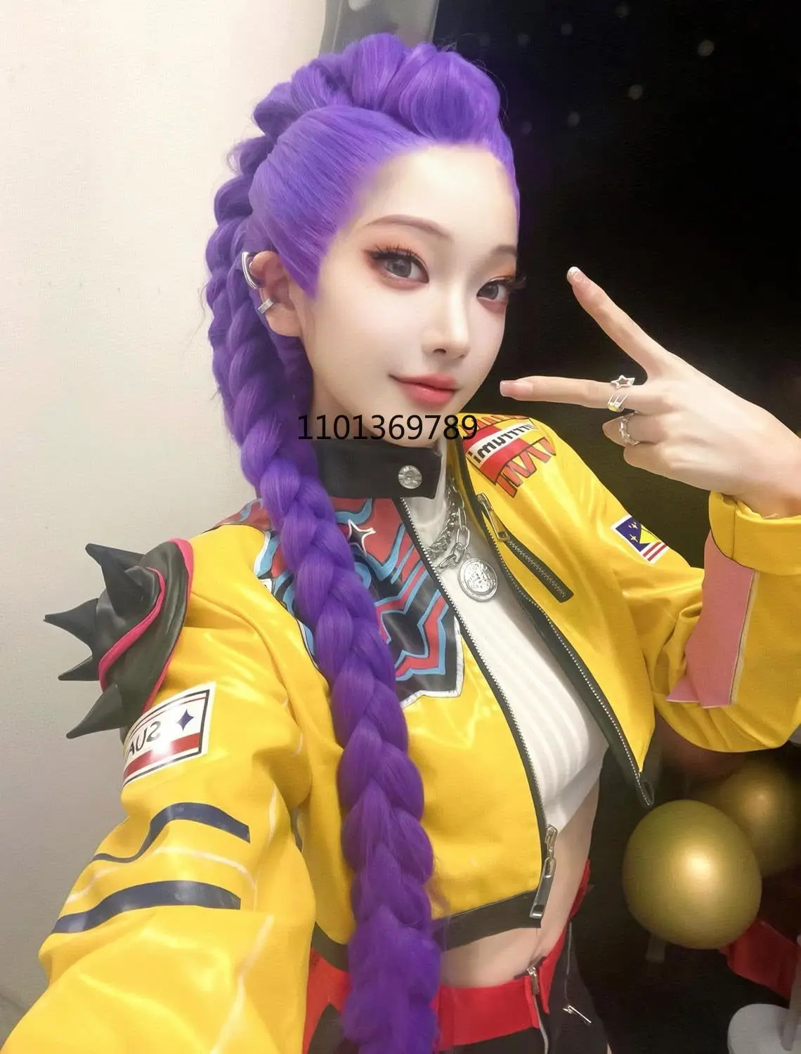 Women Men Demon Hunters Cosplay Wigs Anime Rumi Mira Zoey Costume Wigs Purple Braids Kids Accessories Prop rumi wig kids