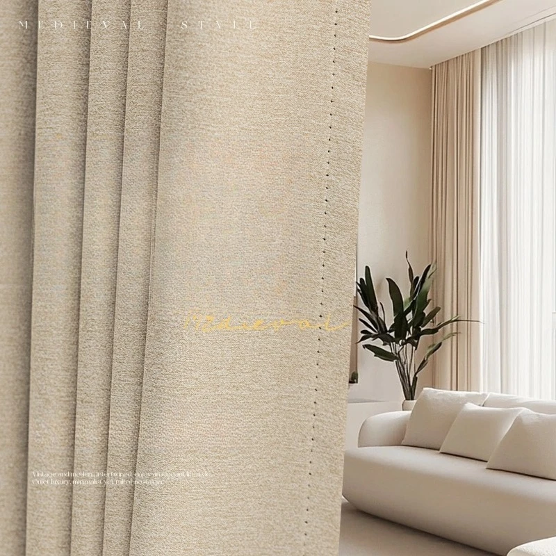 Full-Blackout Silk-Linen Curtains for Living Dining Room Bedroom Kids-children Window Embroidered Fashion Custom Size Chenille