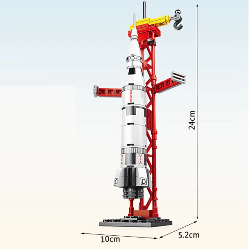 Aviation Spaceport Model Space Shuttle Rocket Launch Center Construction Building Blocks Spaceship Kids Bricks Creative Toys