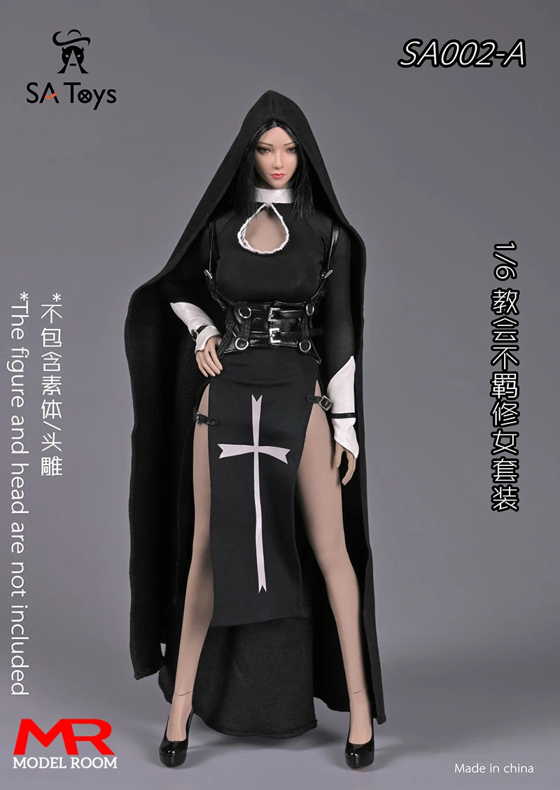 SA Toys SA002 1/6 Scale Church Unconstrained Sister Costume Set Clothes Model Fit 12'' Female Soldier Action Figure Body Dolls