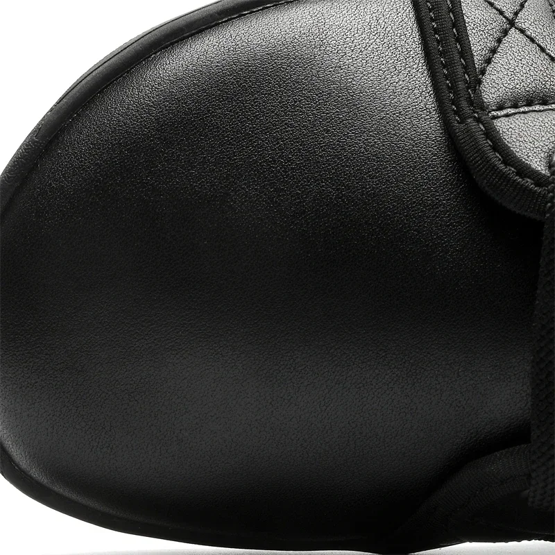 Mens Artificial Leather Wide Barefoot Shoes Unisex Plus Size Male Outdoor Minimalist Sneakers Women Zero Drop Casual Walking image 3