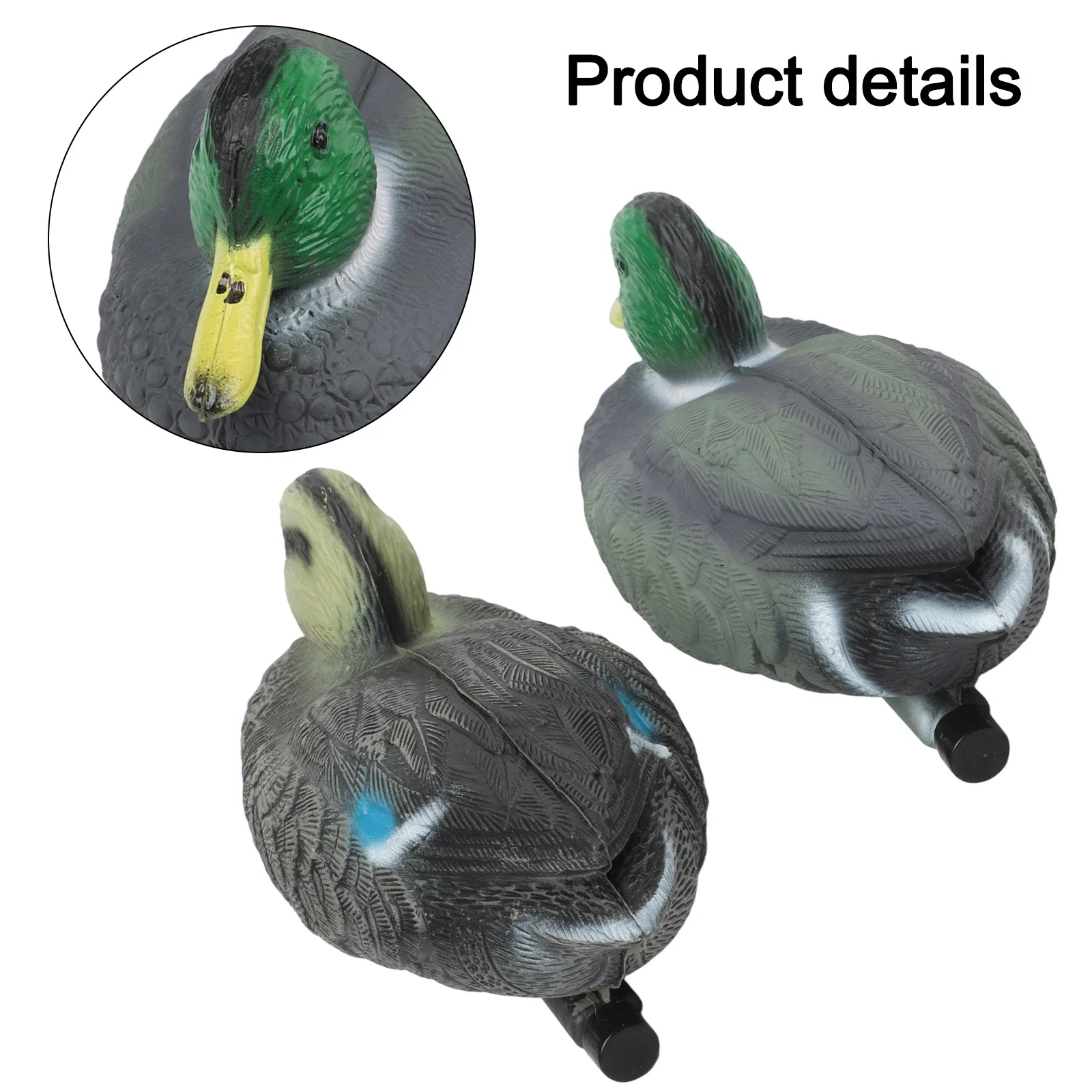 Realistic Floating Wild Duck Decoys Set of 2 for Garden Outdoor Pond Decoration for Yard, Pond, and Outdoor Wildlife Attraction