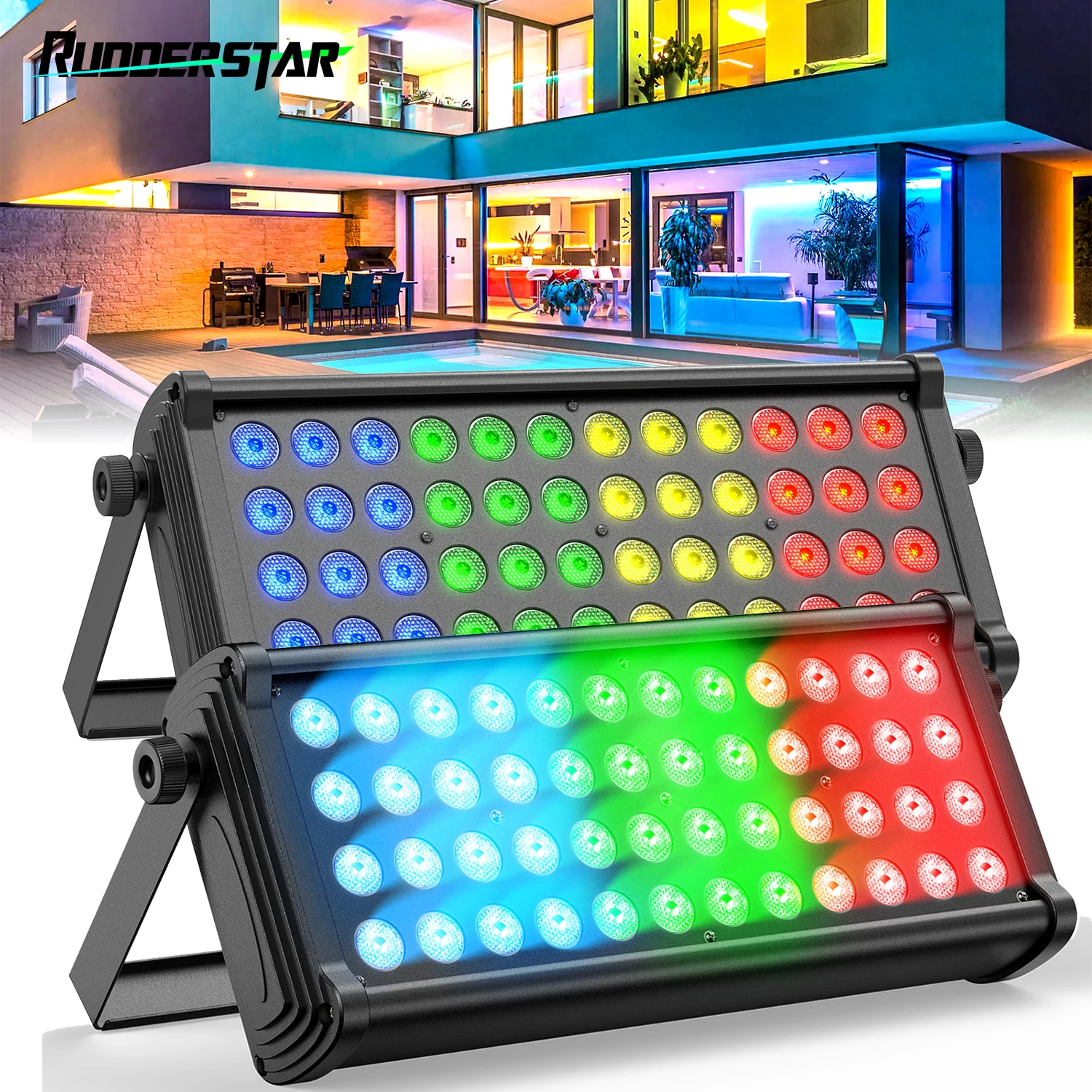

2 шт. RGB 3в1 светодиодные настенные светильники для смешивания цветов с эффектом радуги сценическое освещение для дискотеки, вечеринки, концерта, церкви, свадьбы, театра