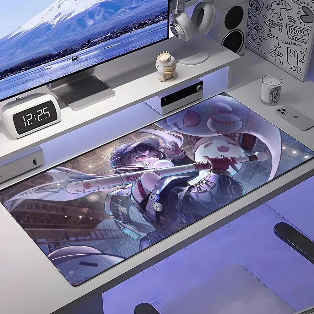 

Коврик для мыши Genshin, большой противоскользящий резиновый игровой коврик для мыши, прочный настольный коврик с толстым краем шва, подходит для офиса и игр