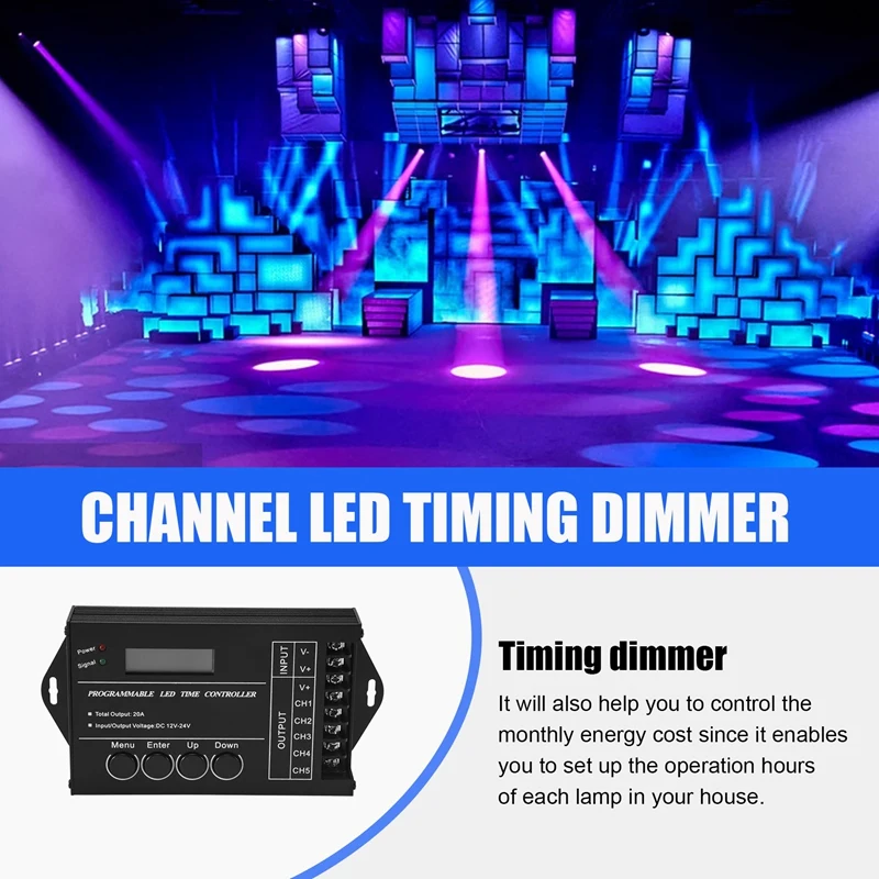 Imagem -05 - Tempo Programável Rgb Led Controlador Timing Dimmer dc 12v24v Canais Novo Tc420