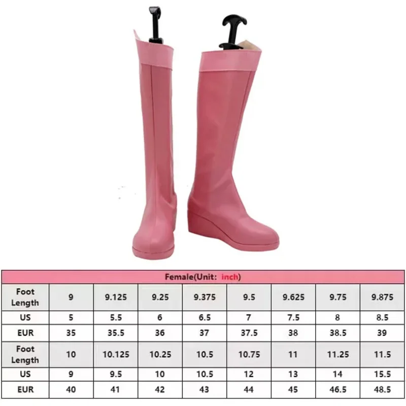 

asdh8@Female Atom Eve Cosplay Pink Shoes Boots Anime Invincible Costumes Accessory Halloween Canival for Adult Women Girls Custo