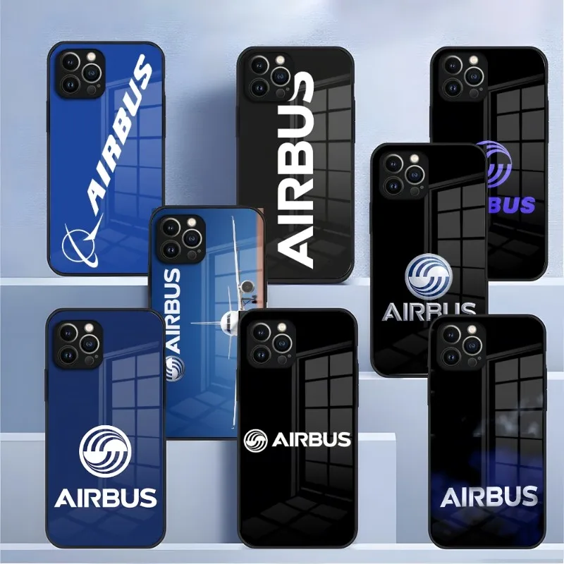 Custodia per telefono con Logo Airbus per Samsung S23 S30 S7 Edge S8 S9 5G Cover in vetro S22 S20 Fe S21 Plus Ultra S10 E Pro