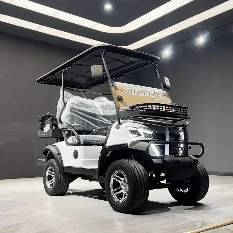 Newest 48V Golf Cart Electric Best Selling 4 Wheels 2 & 4 Seater Electric Golf Cart Shooting Range Hunting Off-Road Club Car