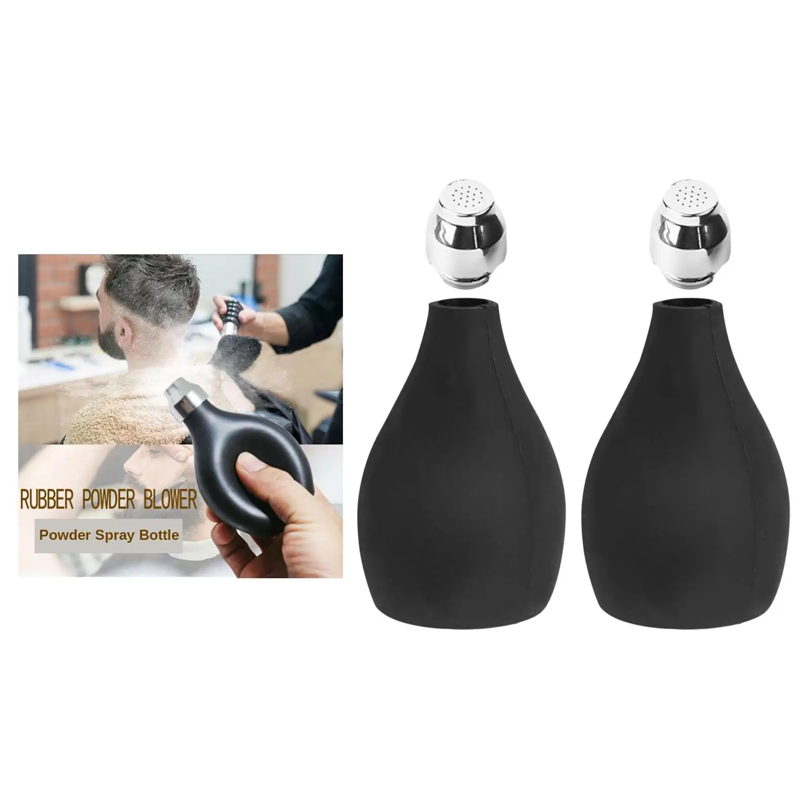 2 Pieces 100mL Dispenser Bottle - Talc Blower Puffer for Barbers,