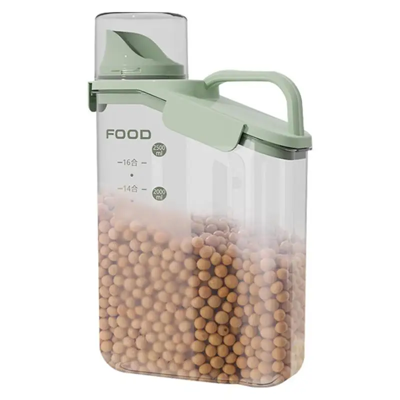 Kitchen Airtight Food Storage Containers Cereal Dispenser Food Dry Containers With Pouring Spout Measuring Cup Kitchen Organizer