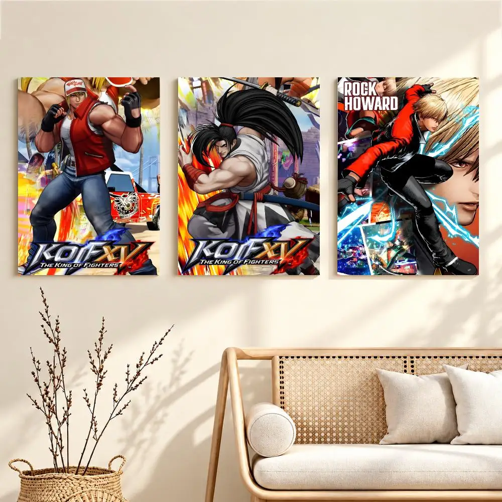 Classic Fighting Game T-The King Of Fighters Poster Artwork Self Adhesive Indoor Wall Hanging Room Decor Gift