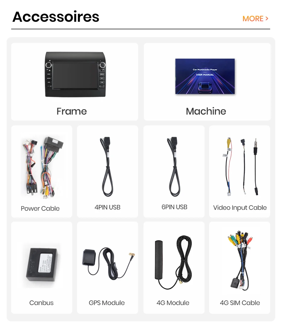 Android Autoradio für Fiat Ducato 2012-2020 Android Auto GPS-Navigation RDS DSP FM