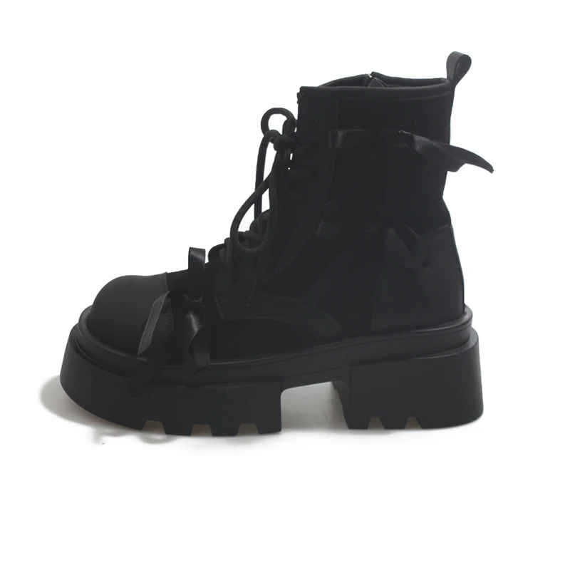 منصة النساء حذاء من الجلد الشقق القوس أحذية أنيقة مصمم أحذية رياضية امرأة عادية 2025 فستان الشتاء الجديد Mujer تشيلسي بوتاس #6