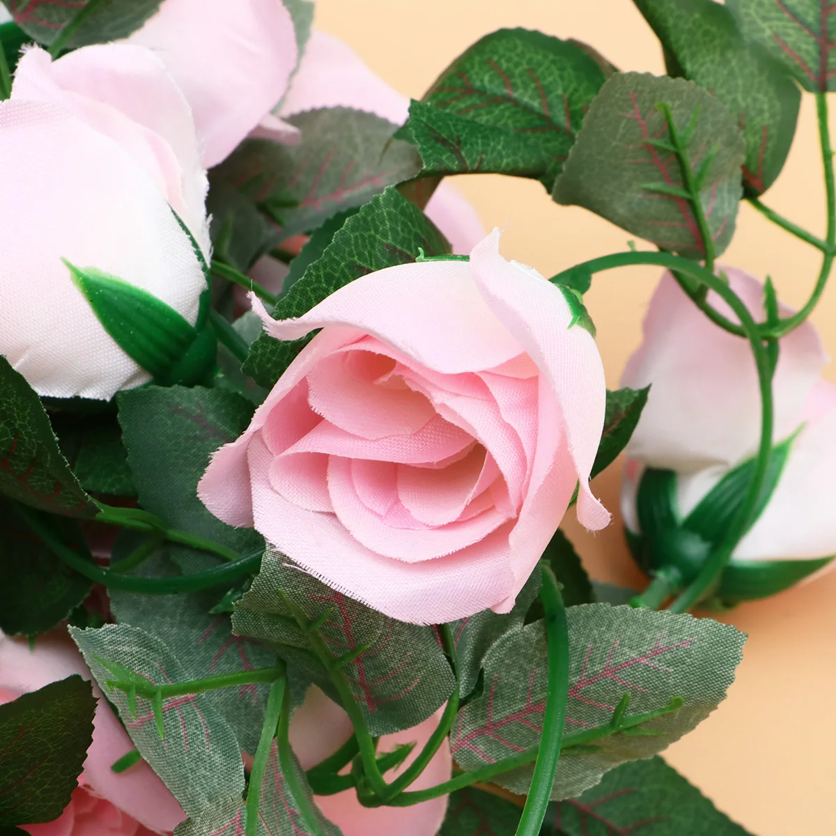 

2pcs Simulation Rose Vine Artificial Rattan Romantic Home Decor Wedding Festival Party House Garden Decoration