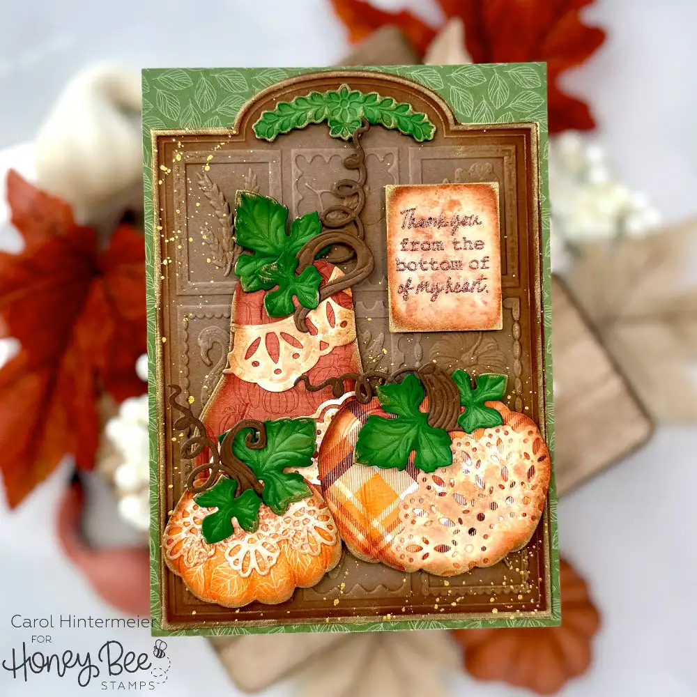 September 2o26 New Honeycomb Hexies Framed in Fall Harvest Blooms Halloween Metal Cutting Dies Stamps for DIY Handmade Scrapbook view 4