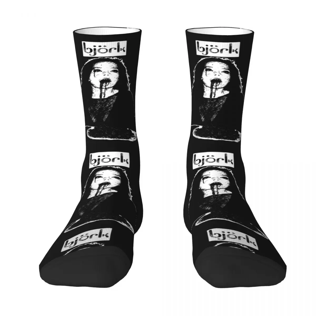 Winter Warm Funny Men's Women's Bjork Classic Socks Vintage Iceland Music Singer Rock Heavy Metal Non-slip Basketball Socks