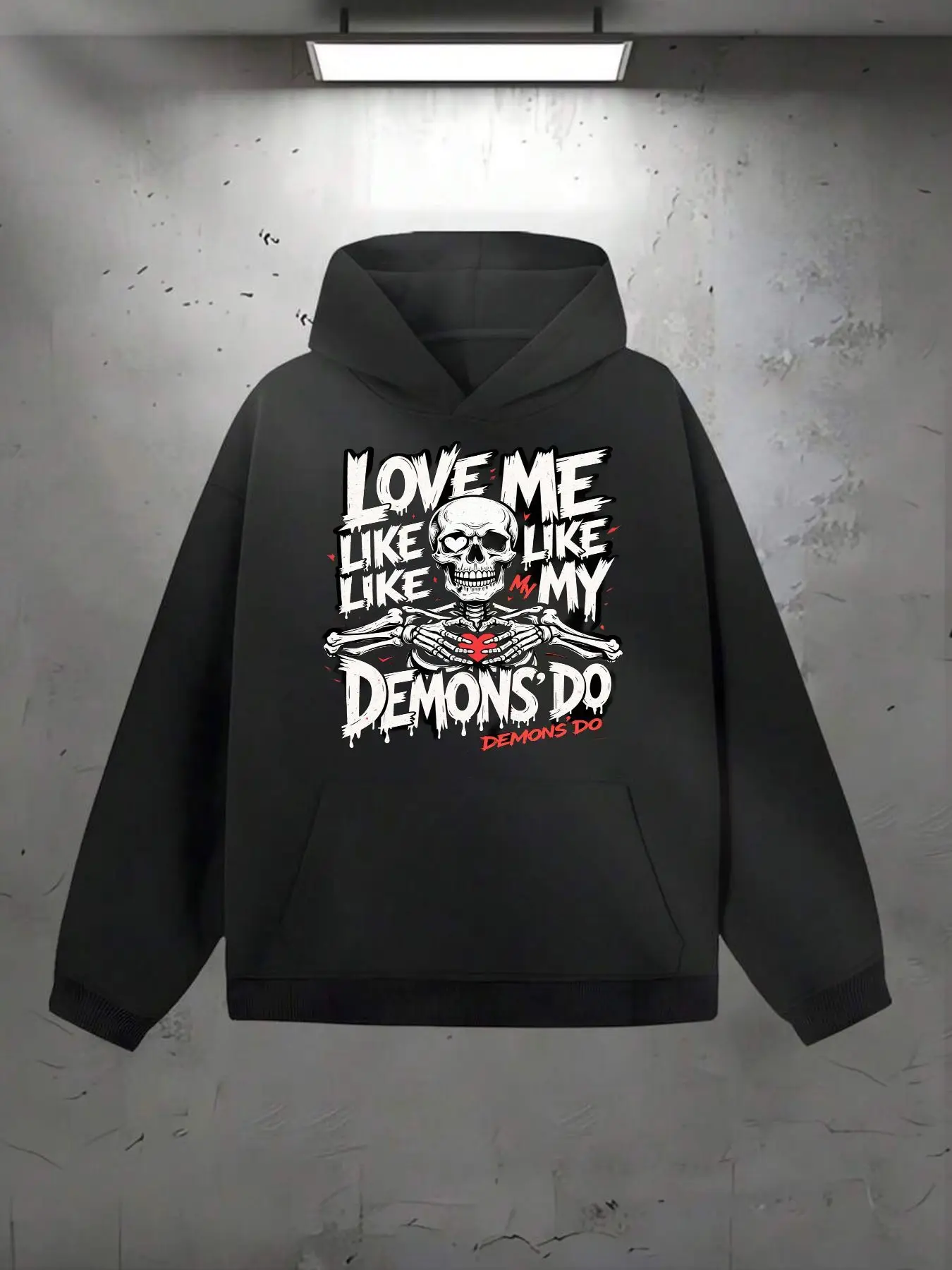 

Skull Graphic Print Autumn and Winter Men's and Women's Hoodies Casual Loose Outdoor Street Sports Training Brand Fashion Trend