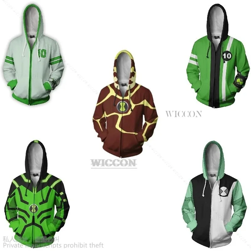 أنيمي Ben10 Tennyson تأثيري هوديي الكرتون البلوز مقنعين الكبار الرجال فانتازيا كوس سترة البلوز الشارع الشهير معطف ؛ 2'k ، 8 ؛ c'