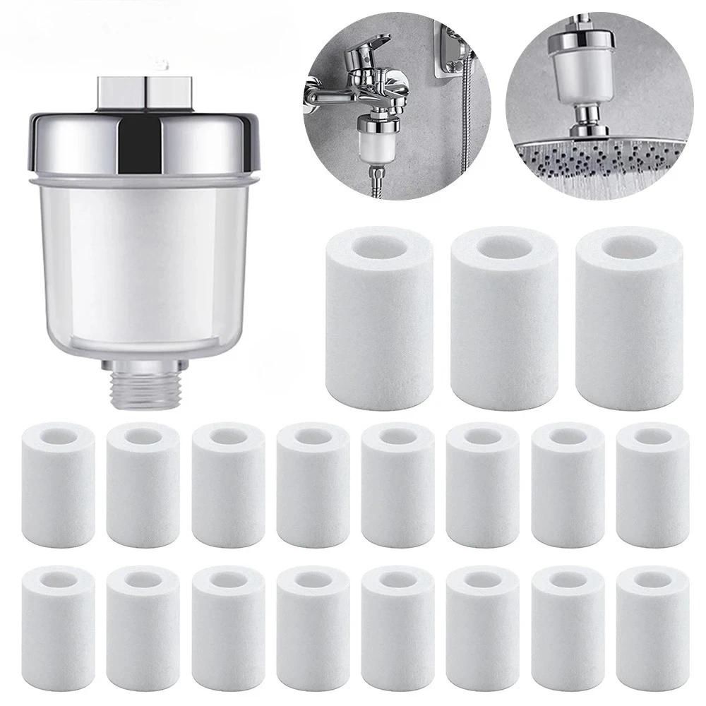 

Water Purifier for Faucet and Shower PP Cotton Filter Removes Chlorine and Impurities Ideal for Kitchen Bathroom and Clean Water