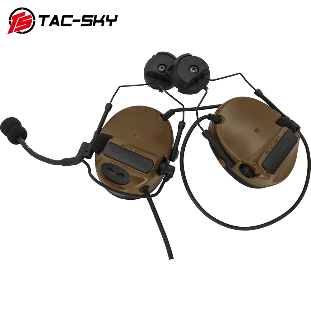 Наушники TAC-SKY для стрельбы на открытом воздухе TACSKY III с силиконовыми амбушюрами, тактическая гарнитура с шумоподавлением.