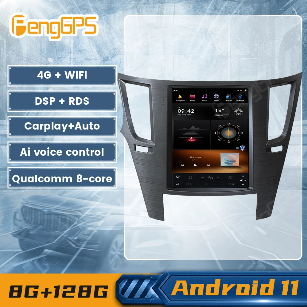 8Core Android 11 For Subaru Legacy Outback 2009-2014 Car Radio Stereo Carplay GPS Navigation Multimedia Player 8+128G Head Unit