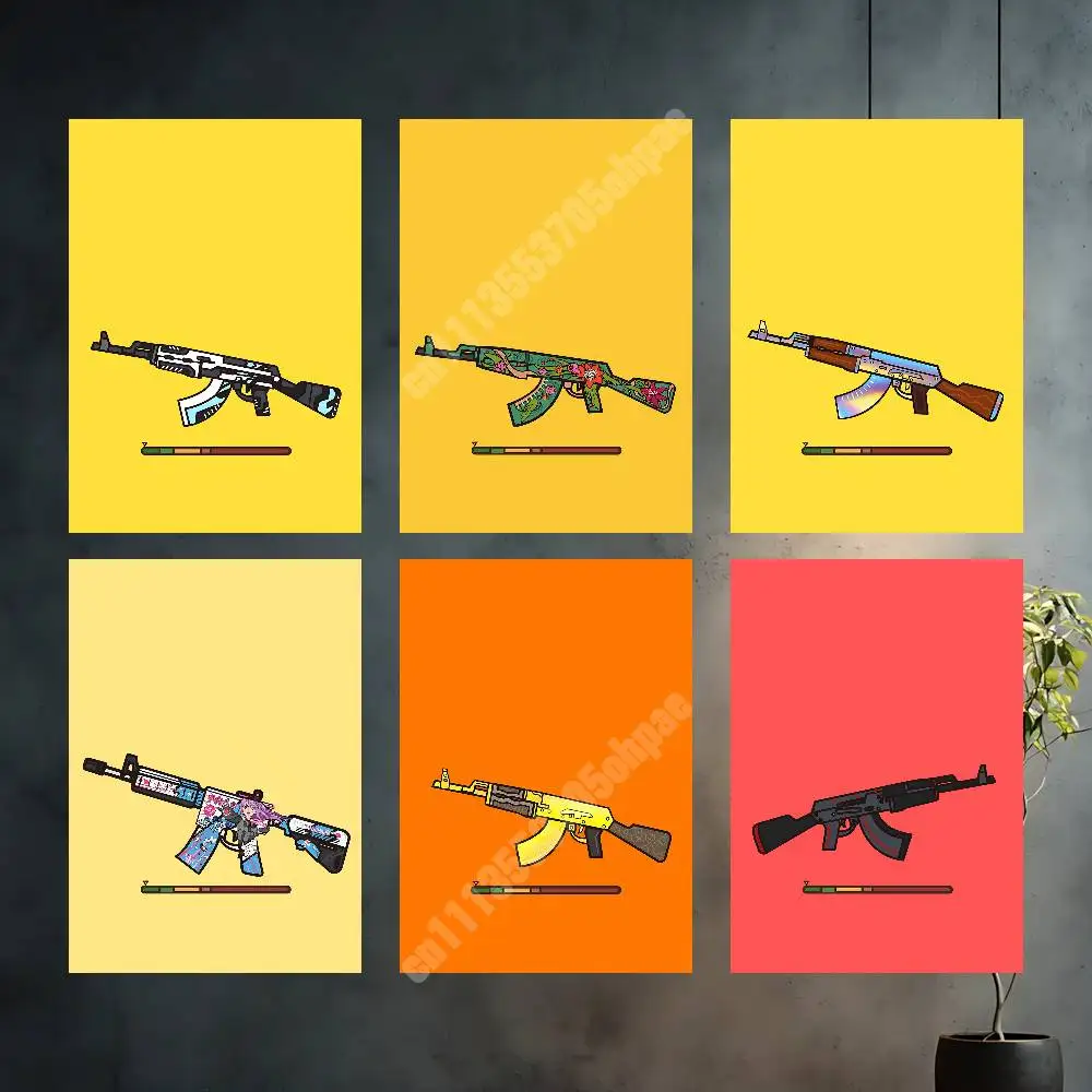 CS2 Vulcan Wild Lotus Case Hardened AK47 Aesthetic Poster HD Gallery Prints Home Wall Art Creative Gift