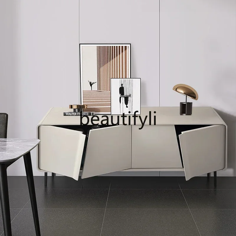 Italian TV living room floor cabinet low cabinet soft decoration modern wall side cabinet