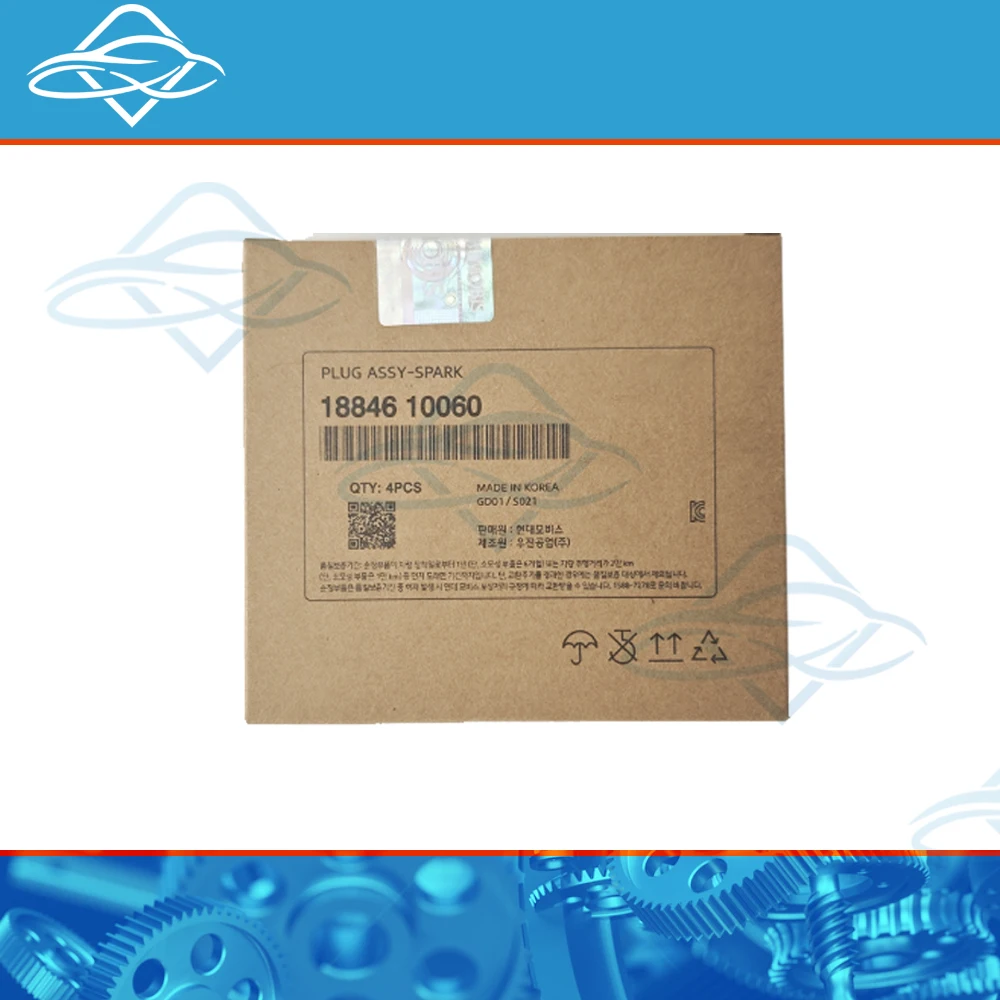 4pcs 18846-10060 SILZKR6B10E Iridium Spark Plug For Hyundai I30 IX35 IX40 Kia Rio Soul Accent Veloster Solaris 1884610060