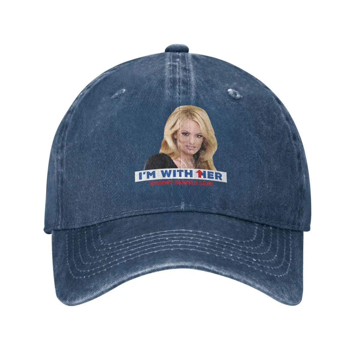 I'm With Her Stormy Daniels Unisex Baseball Caps Distressed Washed Caps Hat Vintage Outdoor Summer Adjustable Snapback Hat