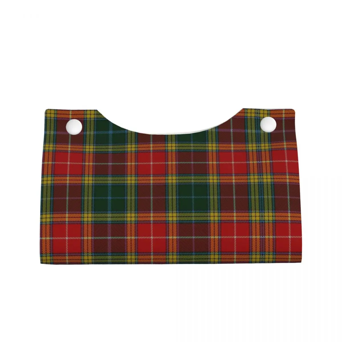 Custom Scottish Clan Tartan Plaid Tissue Box Cover for Bathroom Car Rectangular PU Leather Facial Tissue Box Holder