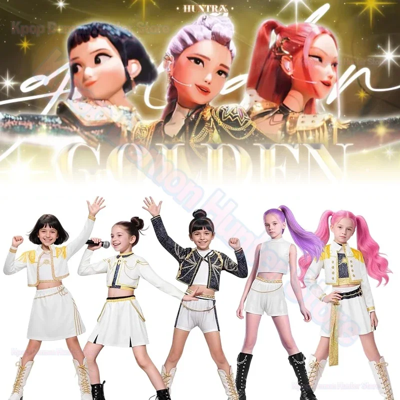 

New 2026 Christmas Rumi Zoey Mira Cosplay KPop chasseurs de démons Cosplay Costume perruque filles Costume enfant fête jeu