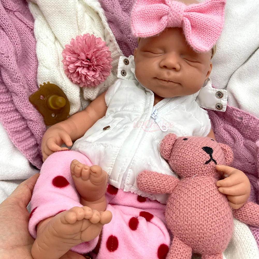 ホットセール 20インチ フルプラチナシリコン リボーンドール 目を閉じた状態で眠る新生児 リボーンドール 女の子/男の子 洗える人形 スペイン人アーティスト作品