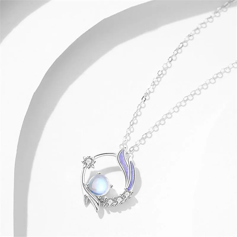 Hot Sale Authentic 925 Sterling Silver Sterling Jewelry Chang'an Dream Necklace Dream Love Shiny Crystal Necklace Women Present