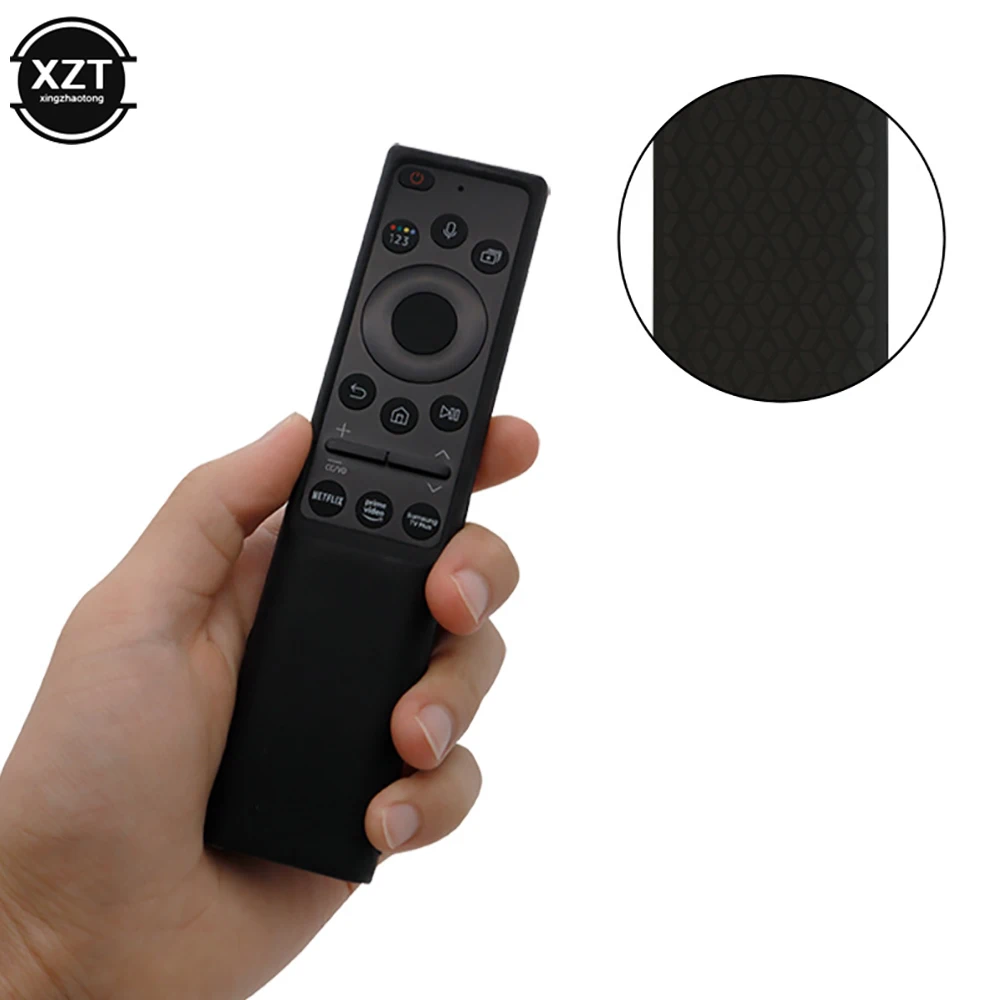 Remote Control Shell Luminous Integrated Simple Textured Silicone Protective Cover for Samsung BN59-01357F Remote Control