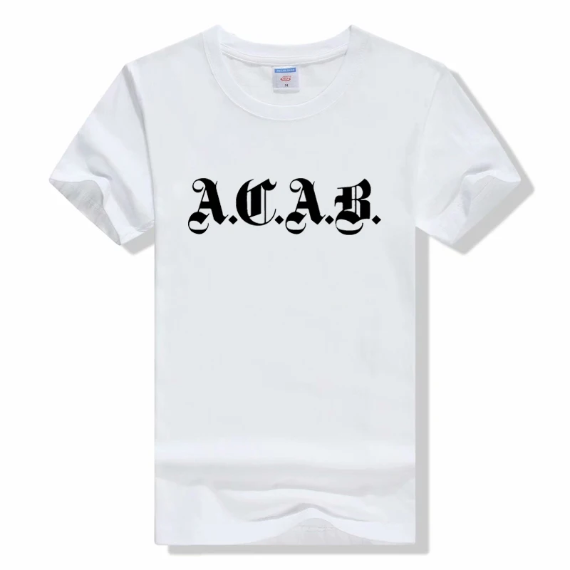 Acab T Shirt A C A B Football ACAB Soccer Unisex T-Shirt Men Print Tee Shirt Cotton Funny Short Sleeve Beach Tshirt