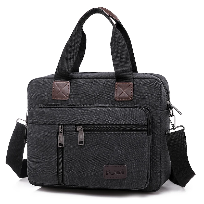 

Men's crossbody bag, 15.6-inch laptop handbag, vintage canvas briefcase, shoulder bag