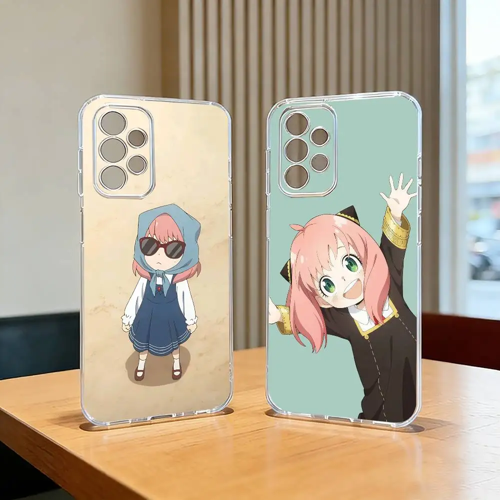 Cute and quirky A-Anya Forger Phone Case For Samsung S25,S24,S21,S22,S23,S30,Ultra,S20,Plus,Fe,Soft Silicone Transparent Cover
