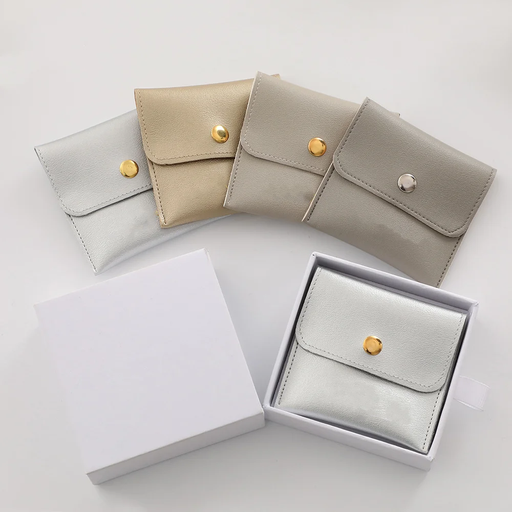 Storage Bag Durable Convenient Pu Fashionable 8 * 8cm Must-have Small Jewelry Storage Bag Compact Buckle Bag Stylish Versatile