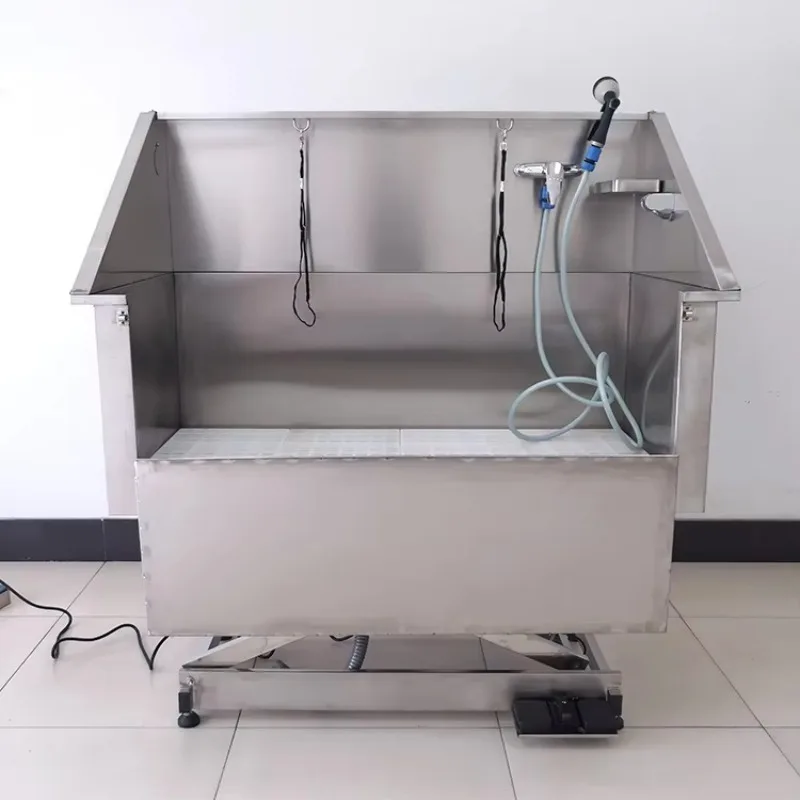 Bañera eléctrica para el cuidado de perros, ducha de SPA para mascotas de acero inoxidable