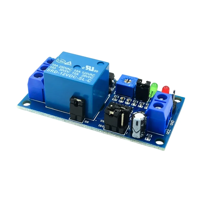 DC 12V Delay Relay Delay Turn On/Delay Turn Off Switch Module Timing Timer Control Switch Adjustable Potentiometer LED Indicator