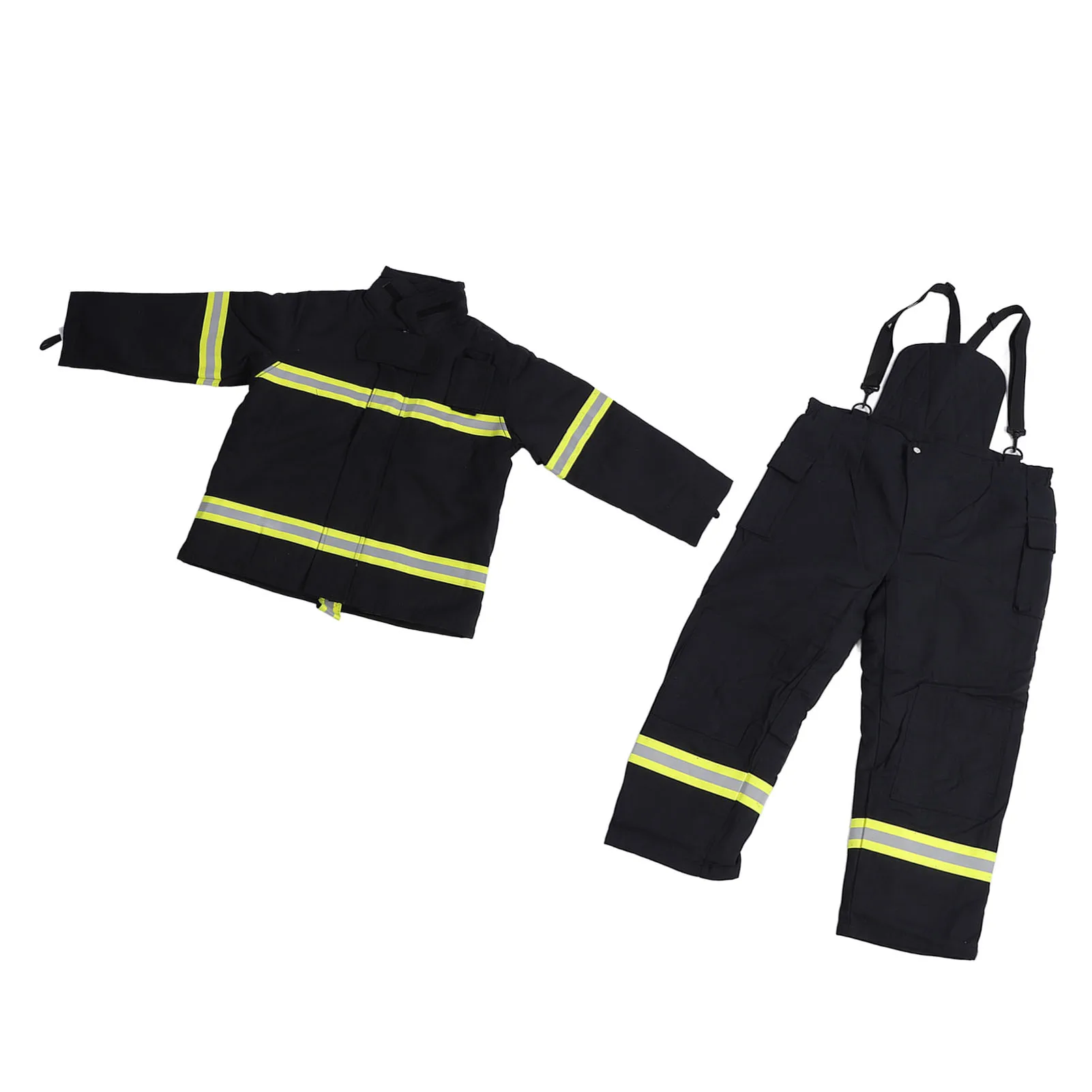Reflective Safety Suit Fire Resistant Safety Suit 4 Layer Heat Insulation Jacket and Pants with High Visibility Reflective Strip